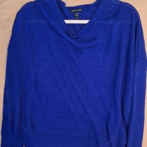 Eileen Fisher Women's Cobalt Blue Cowl Neck Sweater